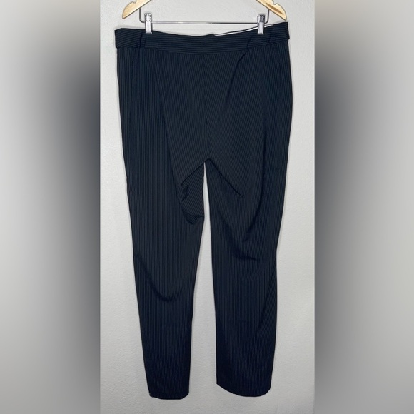 NWT Reformation X Camille Rowe Black Pinstripe Cherie Pant Trousers Size 12 - Picture 6 of 15
